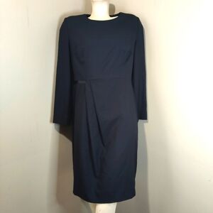 Boss Hugo Boss Midi Sheath Dress Womens Sz 10 Black Classic Career Office Party